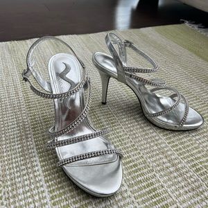 Silver rhinestone/ sparkly heels